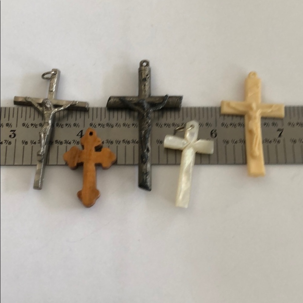 Old Cross Pendant Collection Five Cross Lot MOP - Picture 3 of 8